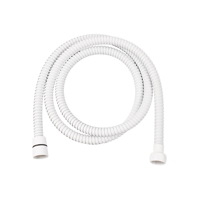Full matte pure white stainless steel double buckle painted handheld shower hose