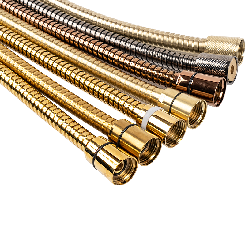 PVD hose metal universal bending shaped silicone hose gooseneck hose peptide gold color